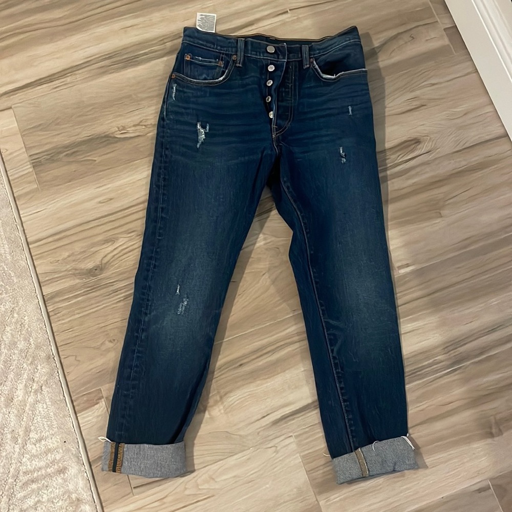 Levi’s 501 Skinny W27 Cuffed Dark Wash Jeans
